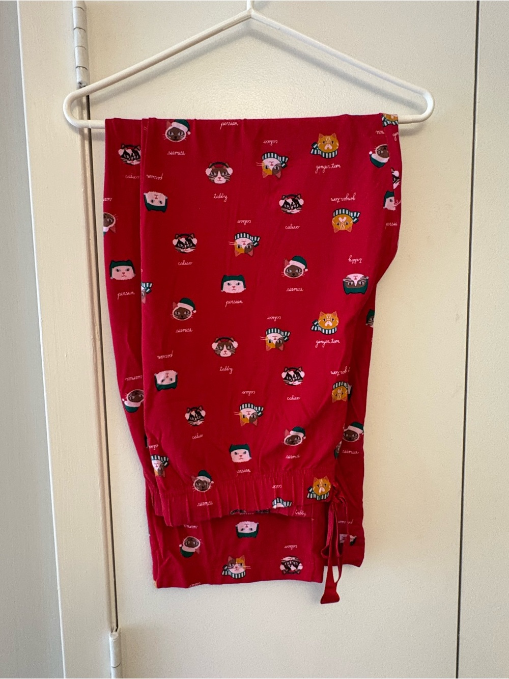 Women’s Winter Cat Print Pajama Pants